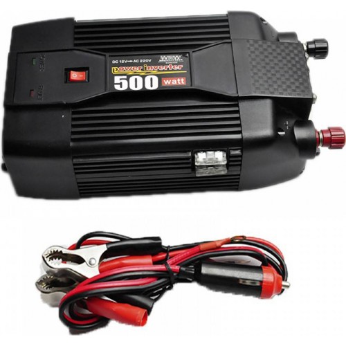 INVERTER ΑΥΤΟΚΙΝΗΤΟΥ ΤΡΟΠΟΠΟΙΗΜΕΝΟΥ ΗΜΙΤΟΝΟΥ 12V ΣΕ AC 220V ΜΕ USB TE 500W
