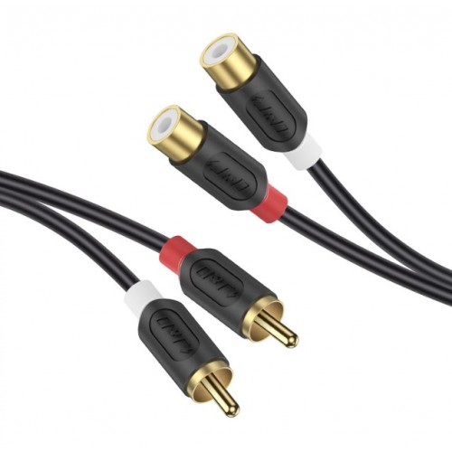 Καλώδιο ήχου 2 RCA σε 2RCA 2.0M Αρσενικό-Θηλυκό Q-HD621 Καλώδιο ήχου 2 RCA σε 2RCA 2.0M Αρσενικό-Θηλυκό Q-HD621