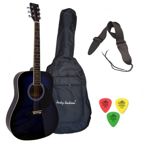 Πακέτο Ακουστικής Κιθάρας με Θήκη-Ζώνη-Πέννες J.J Sunburst 