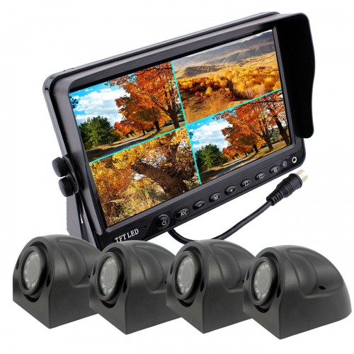 Μόνιτορ 7" ενσωματωμένο-καταγραφικό - 4 κάμερες HD ΦΟΡΤΗΓΑ - ΤΡΑΚΤΕΡ SD CARD