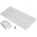 K03 2.4G Ασύρματο σετ mini πληκτρολογίου & Silent Mouse Λευκό