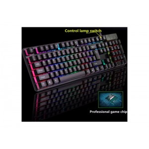 Ενσύρματο Φωτιζόμενο RGB Πληκτρολόγιο Gaming KR-6300