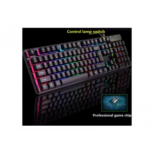 Ενσύρματο Φωτιζόμενο RGB Πληκτρολόγιο Gaming KR-6300