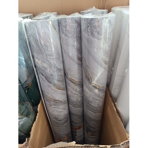 Ταπετσαρίες Αυτοκόλλητες Ρολό με εφέ Ανθρακί-Γκρι Μαρμάρου (1.2m x 3m)