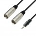 Διπλό XLR αρσενικό σε 3.5 mm Jack stereo καλώδιο ήχου 3 μέτρα