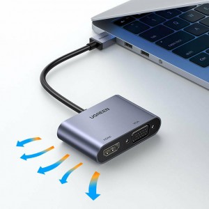 Onten Αντάπτορας από USB3.0 σε HDMI - VGA αρσενικό