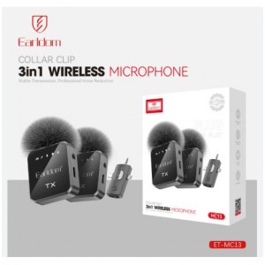 3in1 Microphone/Σετ Ασύρματο Διπλό Μικρόφωνο Lightning-USB-C/-ack 3.5mm