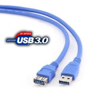Καλώδιο USB 3.0 A/A M/F 1.8m Μπλε hi-speed