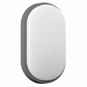 LED φωτιστικό εξωτερικo΄ύ χώρου οβάλ σε γκρι χρώμα 8W 