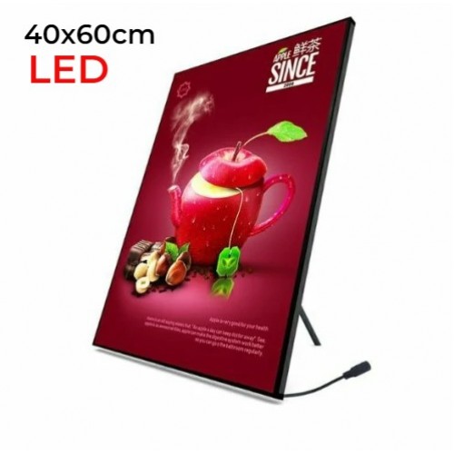 SMART ROLLUP 60 Led Φωτιζόμενες πινακίδες με αλλαγή διαφημιστικoύ 40x60cm