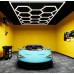 KIT2 Led Hexagon Επαγγελματικό Φωτιστικό Οροφής 700Watt 6000K 15 Κυψελών 2.43x4.83m