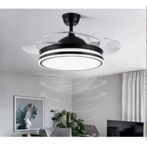 Ανεμιστήρας Οροφής με LED Φως & Τηλεχειριστήριο-Μαύρος Rixme RZ.FL-200W