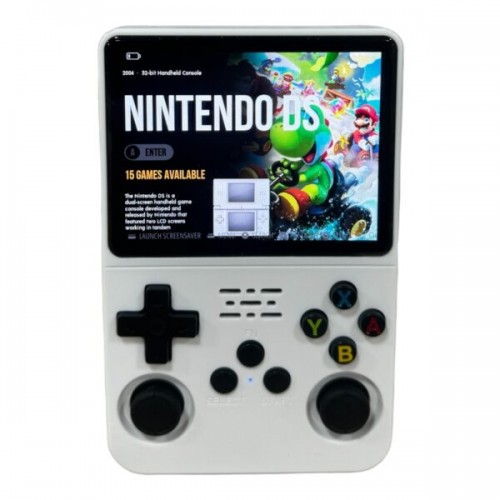 Φορητή Κονσόλα Retro Gaming R36S Λευκή με 15.000 ενσωματωμένα παιχνίδια