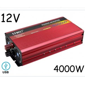 Μετατροπέας Ρεύματος 4000w INVERTER 12V ή 24V USB
