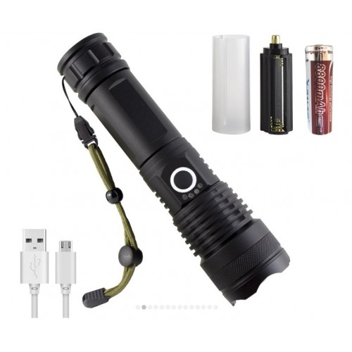 Bailong Επαναφορτιζόμενος Φακός LED Αδιάβροχος IPX6 με Μέγιστη Φωτεινότητα 1400lm