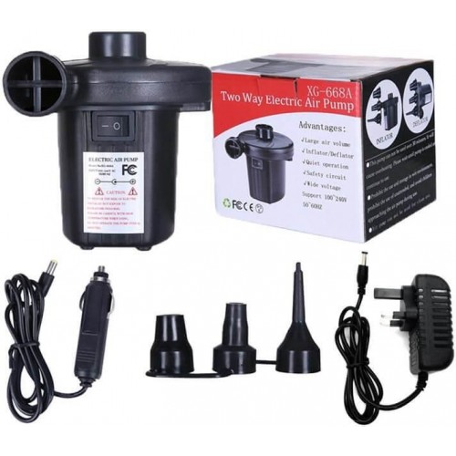 Ηλεκτρική Τρόμπα Αέρος με Πρίζα-Αντάπτορα Αυτοκινήτου 100W 240V 12V 