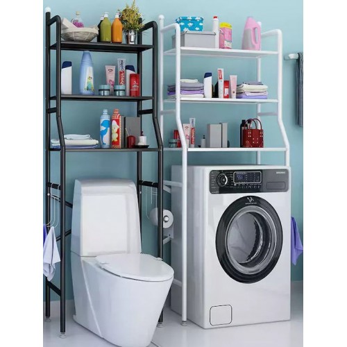 TW-106 Επιδαπέδια Ραφιέρα Μπάνιου Μεταλλική με 3 Ράφια 65x35x160cm