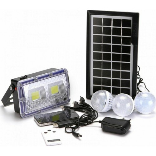 GD-11 Ηλιακό Κιτ Φωτισμού με Διπλό Προβολέα και 3 Λάμπες