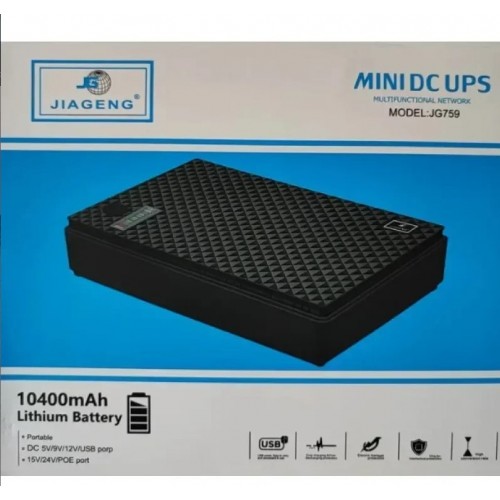 Mini UPS Jiageng 10400mah Φορητό Επαναφορτιζόμενο JG759