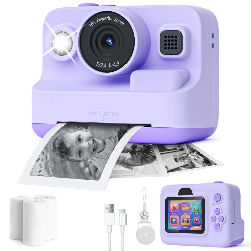 INSTANT Kλασική Φωτογραφική μηχανή 2.4" Οθόνη στιγμιαίας εκτύπωσης για παιδιά