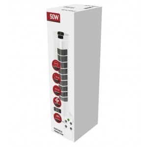 Ανεμιστήρας Δαπέδου Entac Πύργος Λευκός 50W -Τηλεχειριστήριο