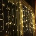 Χριστουγεννιάτικη Κουρτίνα LED 100L Θερμό Χρώμα 3mx60cm Διαφανές Καλώδιο