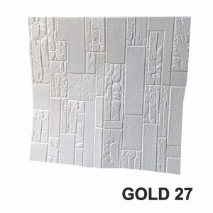  Άσπρη Αφρώδες ταπετσαρία τοίχου 70x70cm Αυτοκόλλητη Αδιάβροχη GOLD27