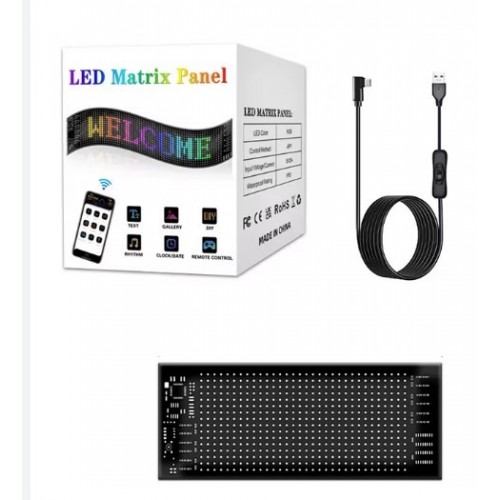 Εύκαμπτη LED Πινακίδα RGB Αυτοκινήτου Bluetooth  30x10cm
