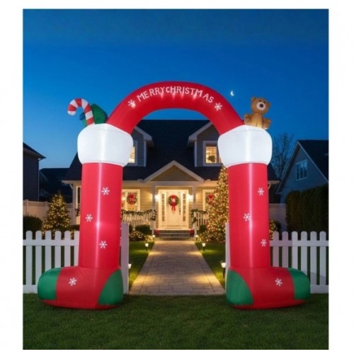 Χριστουγεννιάτικο φουσκωτή ασπίδα πάρτι LED 3M σε κόκκινο χρώμα