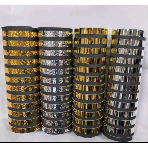 Ταπετσαρίες Αυτοκόλλητες Ρολό με εφέ αλουμίνιο χρωματιστά (0.59cm x 2.8m)