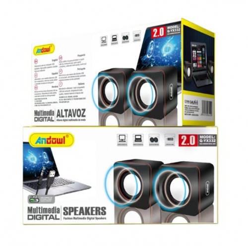 Andowl Ηχεία Υπολογιστή 2.0 Multimedia Q-YX332