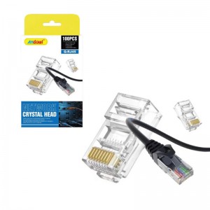 Ακροδέκτης Δικτύου Βύσματα male 100τμχ Q-RJ45 – Network Crystal Head