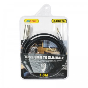 Q-HD726 Καλώδιο Ήχου TRS 3.5mm σε XLR Αρσενικό