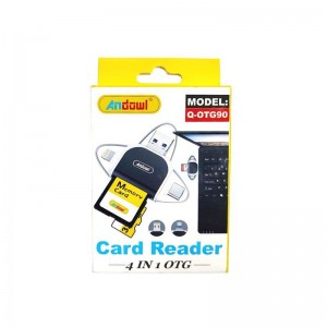 Q-OTG90 4 σε 1 OTG Card Reader – Συσκευές ανάγνωσης καρτών μνήμης με 3 υποδοχές
