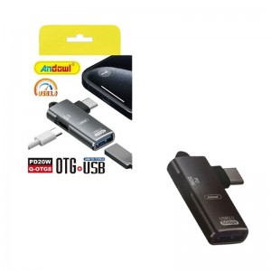 Q-OTG8 Αντάπτορας USB-C σε USB 3.0 OTG με PD 20W 