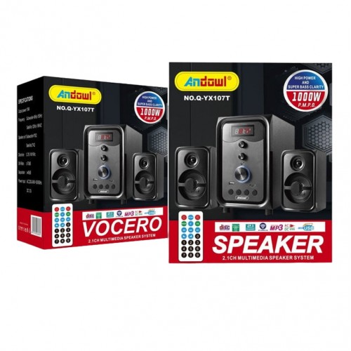 Ηχεία Υπολογιστή 2.1 100W PMPO USB-Micro SD-Bluetooth-Χειριστήριο Q-YX107T