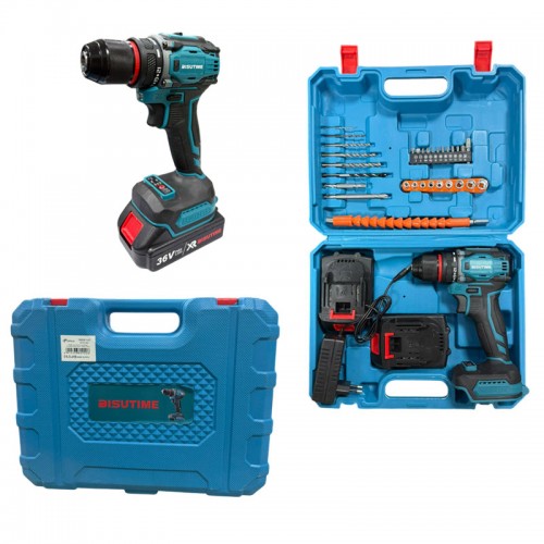 Δραπανοκατσάβιδο με δυο επαναφορτιζόμενες μπαταρίες 36V BS-24 Bisutime
