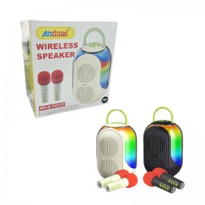 Φορητό Ασύρματο Ηχείο Bluetooth Karaoke 2 Μικρόφωνα Q-YX133 