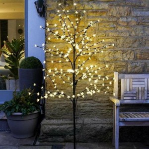 Led Φωτιζόμενο Χριστουγεννιάτικο Δέντρο με Θερμό-Λευκό Φωτισμό 150cm