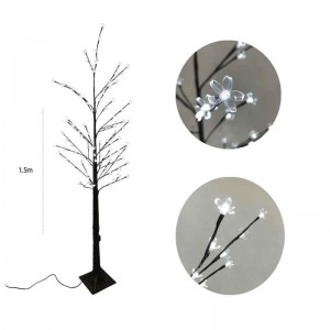 Led Φωτιζόμενο Χριστουγεννιάτικο Καφέ Δέντρο Με Ψυχρό Φωτισμό 1.50(h)cm 112LED