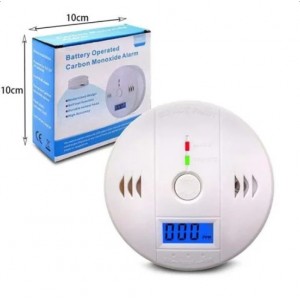 Ανιχνευτής μονοξειδίου του άνθρακα – λευκό με μπαταρίες