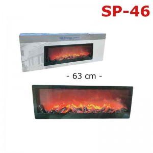 SP-46 Διακοσμητικό LED τζάκι με ρεαλιστικό εφέ κόκκινης φλόγας 63x23cm