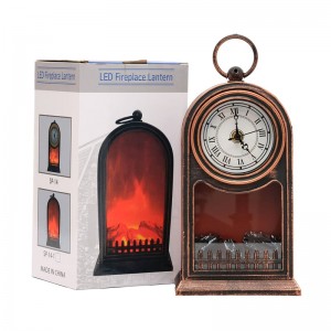 SP-14 Διακοσμητικό Φωτιστικό Τζάκι με Ρολόι με μπαταρίες-ρεύμα