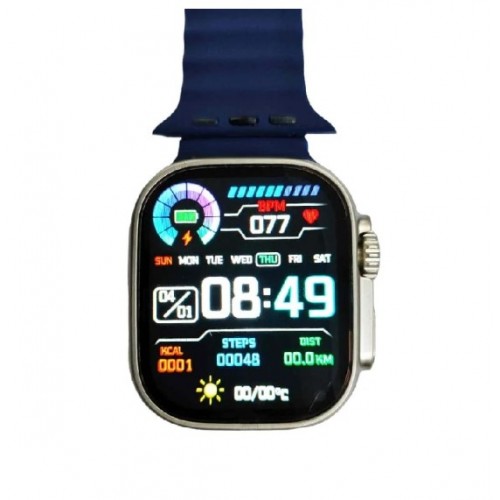 Smartwatch QU50 HD large οθόνη 2" μετρητής καρδιακών παλμών.