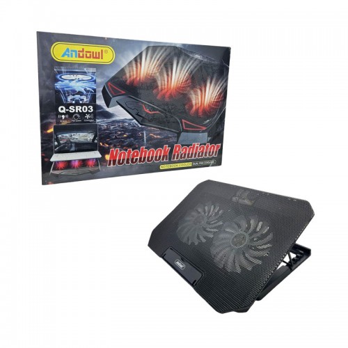 Βάση Ψύξης Laptop με Διπλούς Ανεμιστήρες LED Q-SR03