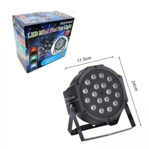 SPOT PAR Προβολέας RGB LED 18x1W μουσική και κονσόλα DMX-512 