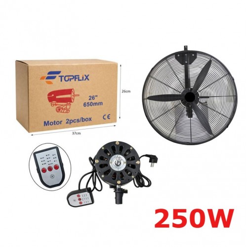 Ανεμιστήρας Τοίχου 26 ιντσών 250W με Τηλεχειριστήριο
