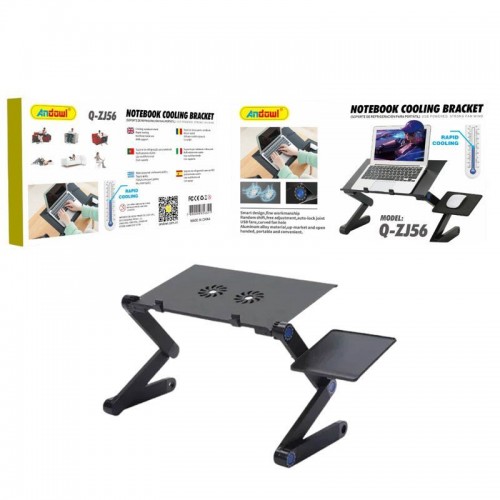 Q-ZJ56 Βάση για Laptop Με Ανεμιστήρα για το κρεβάτι-γραφείο