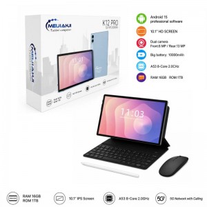 A53 Tablet K12 Pro 10.1″ με Πληκτρολόγιο-Ποντίκι 16GB RAM-1TB ROM Octa-Core 