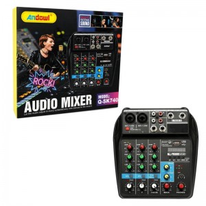 Κονσόλα Μίκτης Ήχου 4 Καναλιών Q-SK740  Bluetooth-Usb/mp3